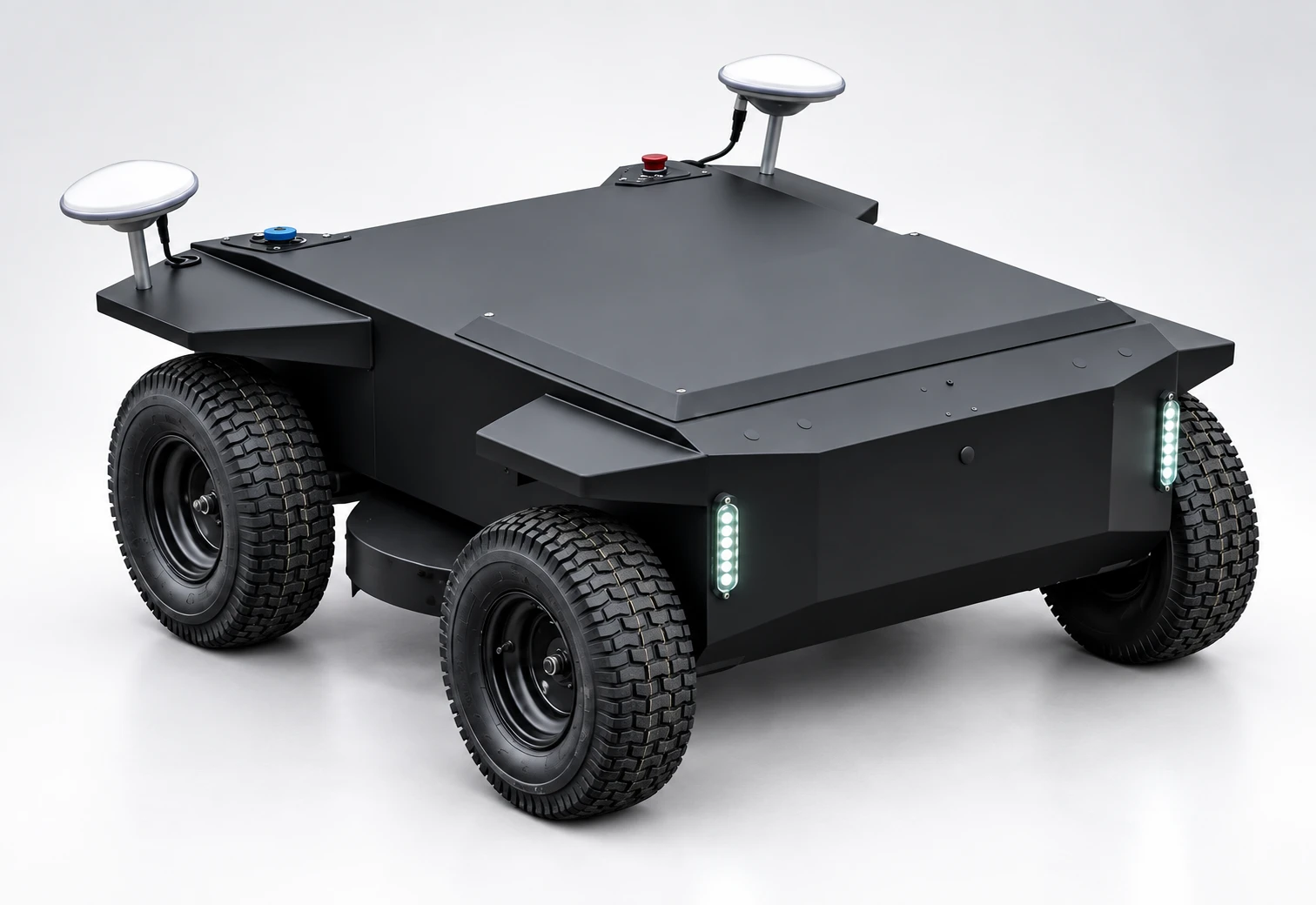 Robot de tonte autonome professionnel ÆNIX GREEN ONE, vue studio