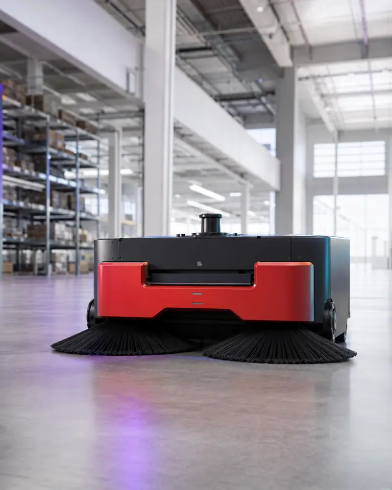ÆNIX PURE SWEEP, an autonomous sweeping robot for large industrial and logistics floors