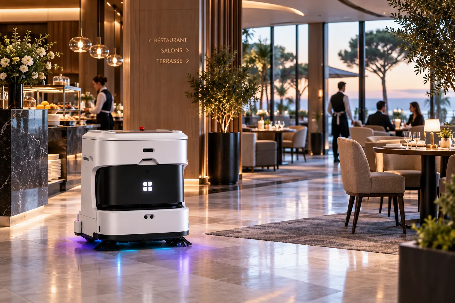 Robotics and hotel staff working together for the guest experience