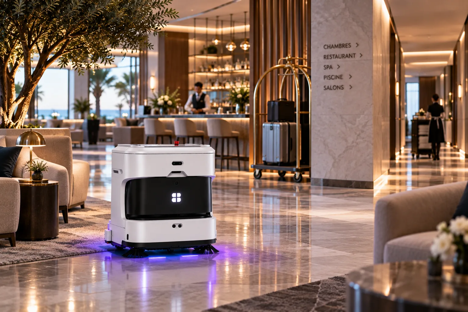 Automating operations in a working hotel