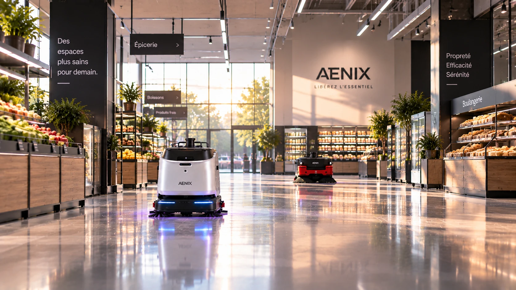 Solutions robotiques ÆNIX pour Retail et GMS
