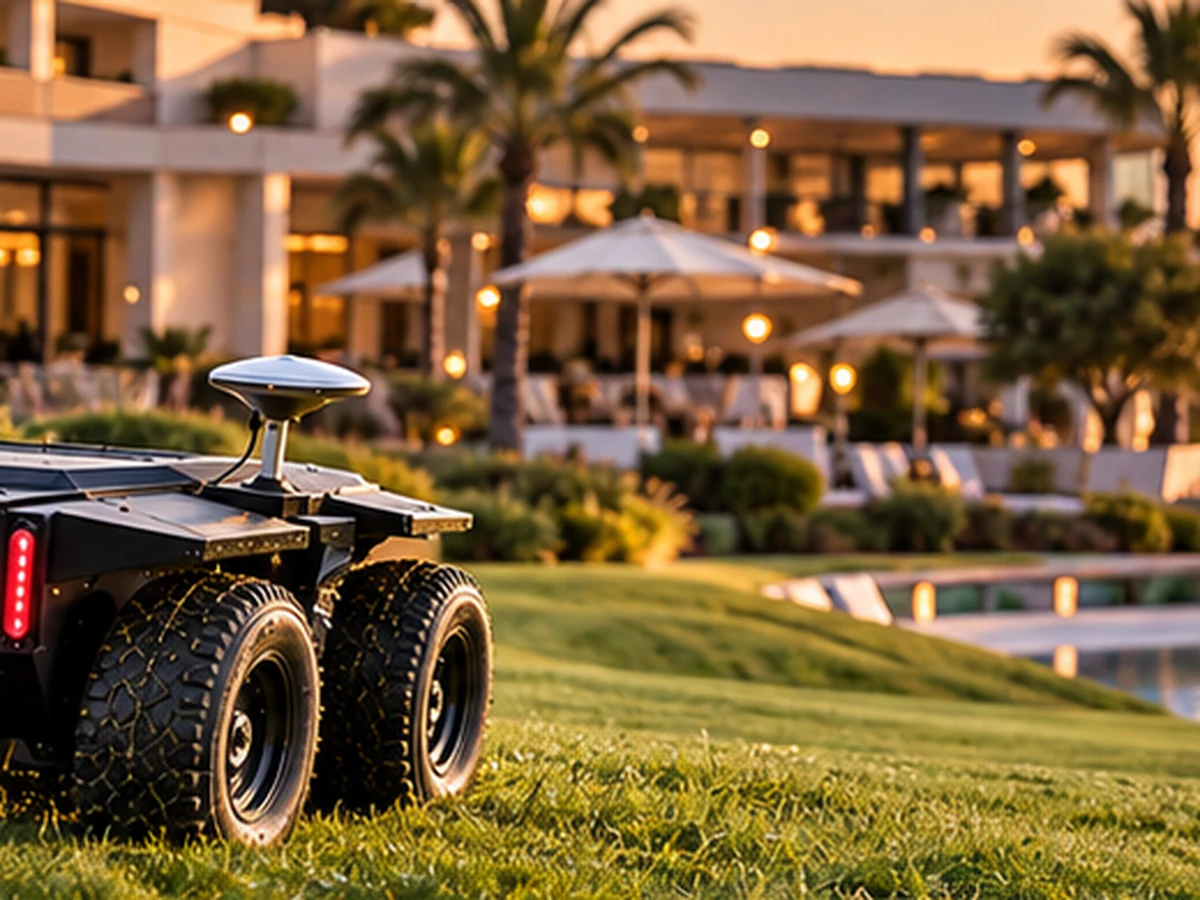 Robot tondeuse autonome pour hôtel et resort