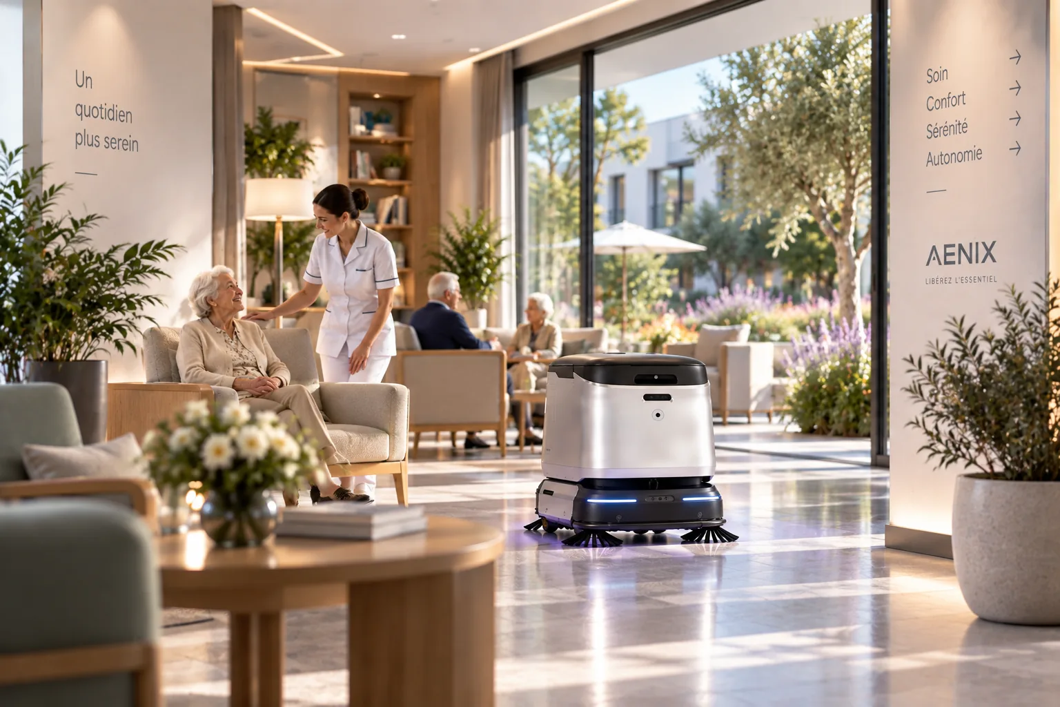 Solutions robotiques ÆNIX pour établissements de santé et EHPAD