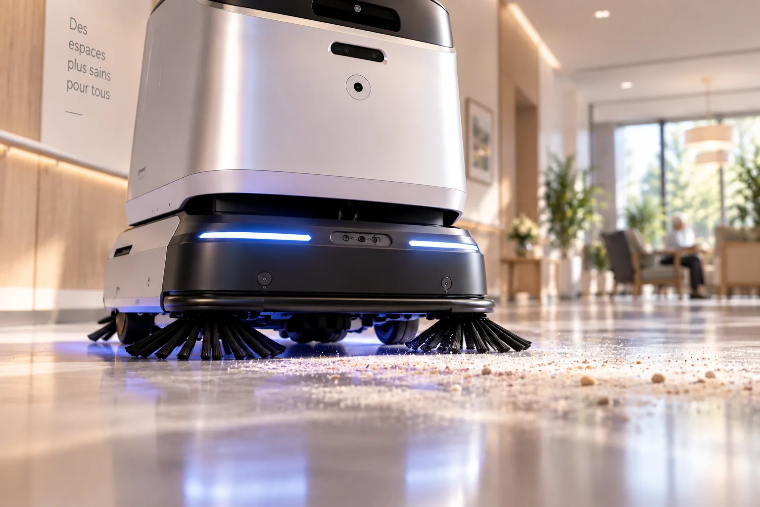 Robot professionnel pour le nettoyage des sols en EHPAD
